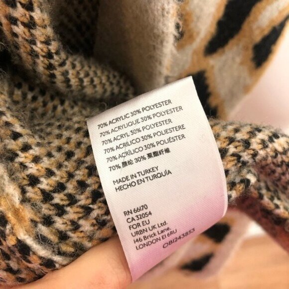 Anthropologie Leopard Print Cardigan Maeve Menagerie Animal Oversized Sweater XS - Picture 8 of 8
